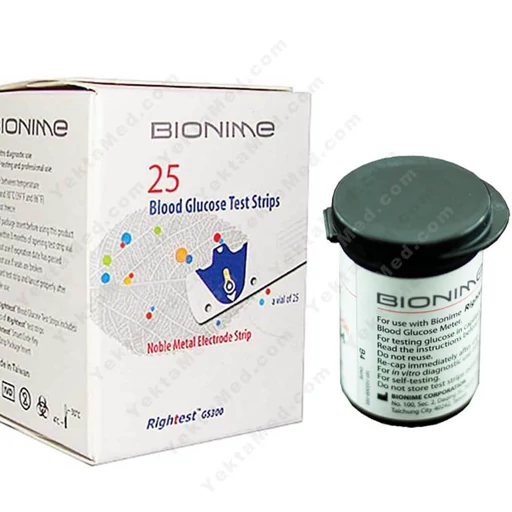 نوار تست قند خون بایونیم  بسته 25 عددی